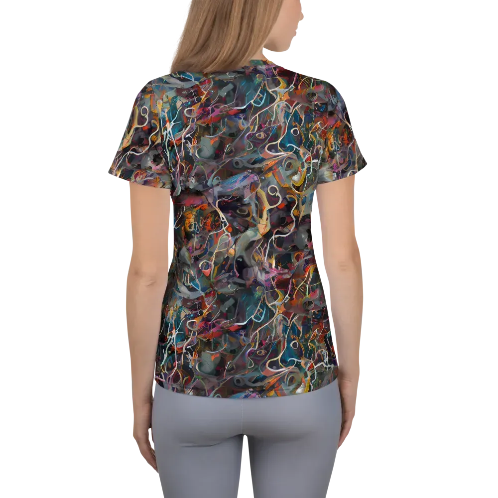 Chromatic Entanglement on Women's Athletic T-Shirt — Back