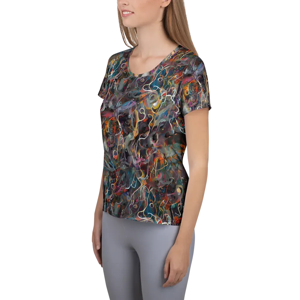 Chromatic Entanglement on Women's Athletic T-Shirt — Left