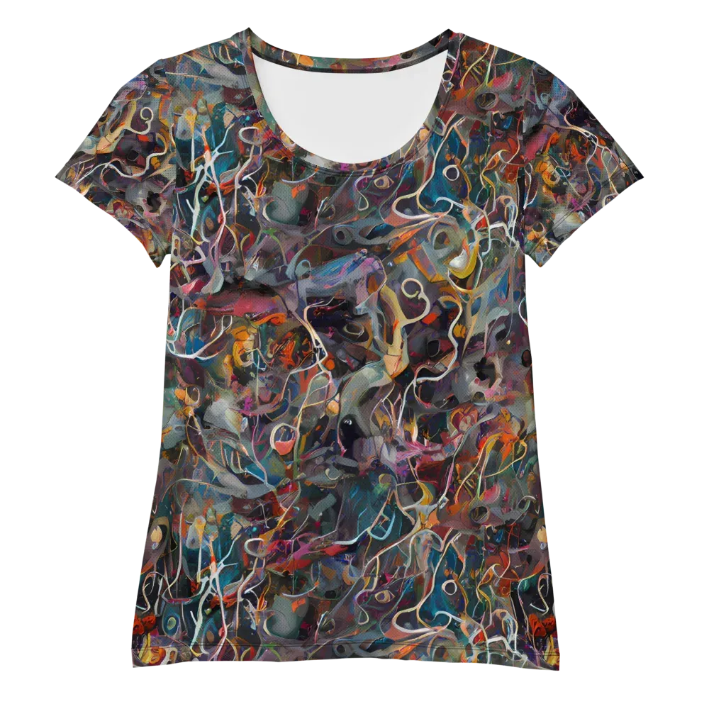 Chromatic Entanglement on Women's Athletic T-Shirt — Front