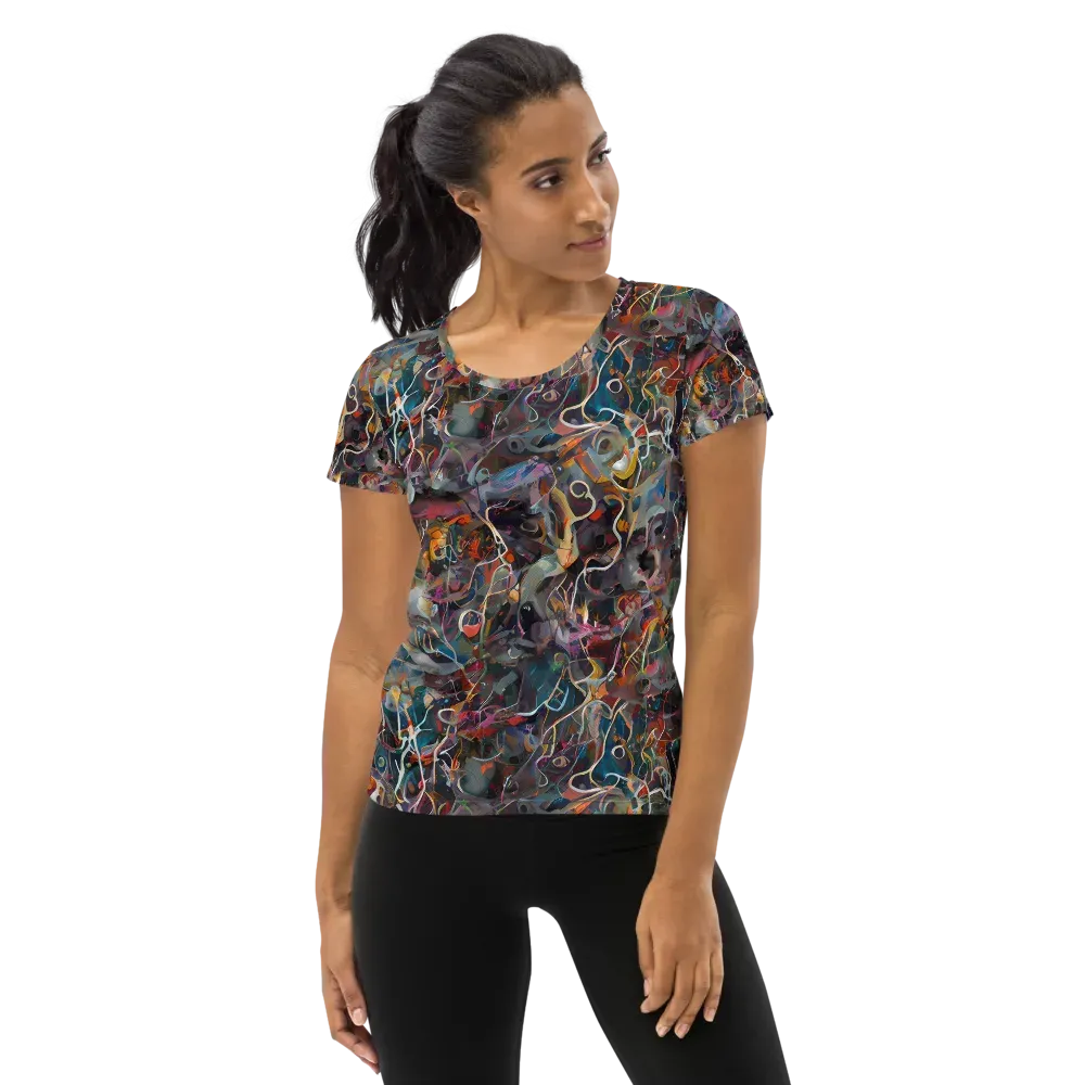 Chromatic Entanglement on Women's Athletic T-Shirt — Front
