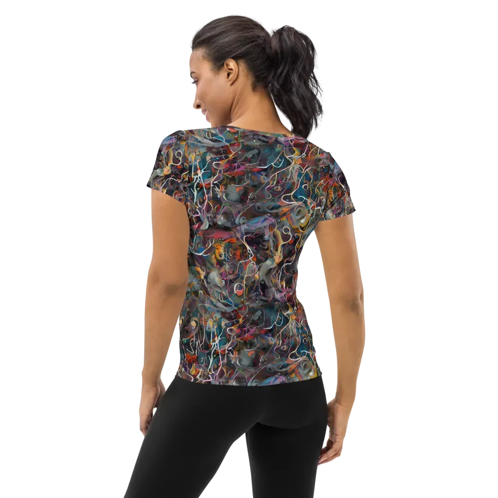 Chromatic Entanglement on Women's Athletic T-Shirt — Back