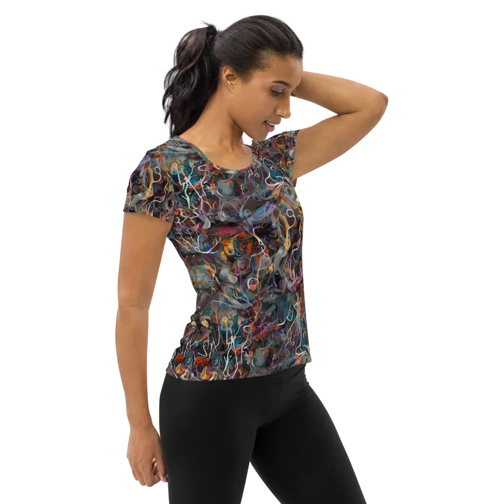 Chromatic Entanglement on Women's Athletic T-Shirt — Right