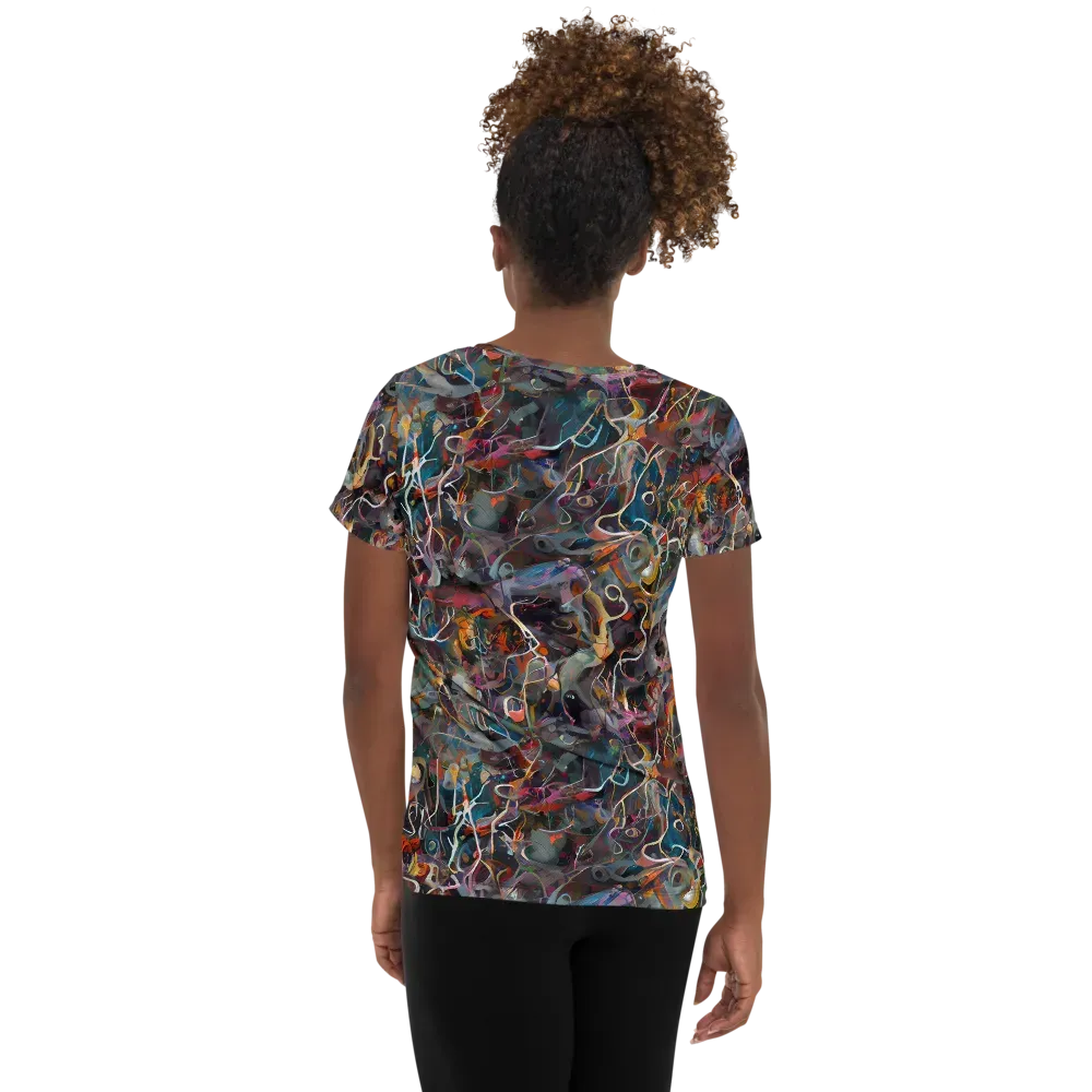 Chromatic Entanglement on Women's Athletic T-Shirt — Back