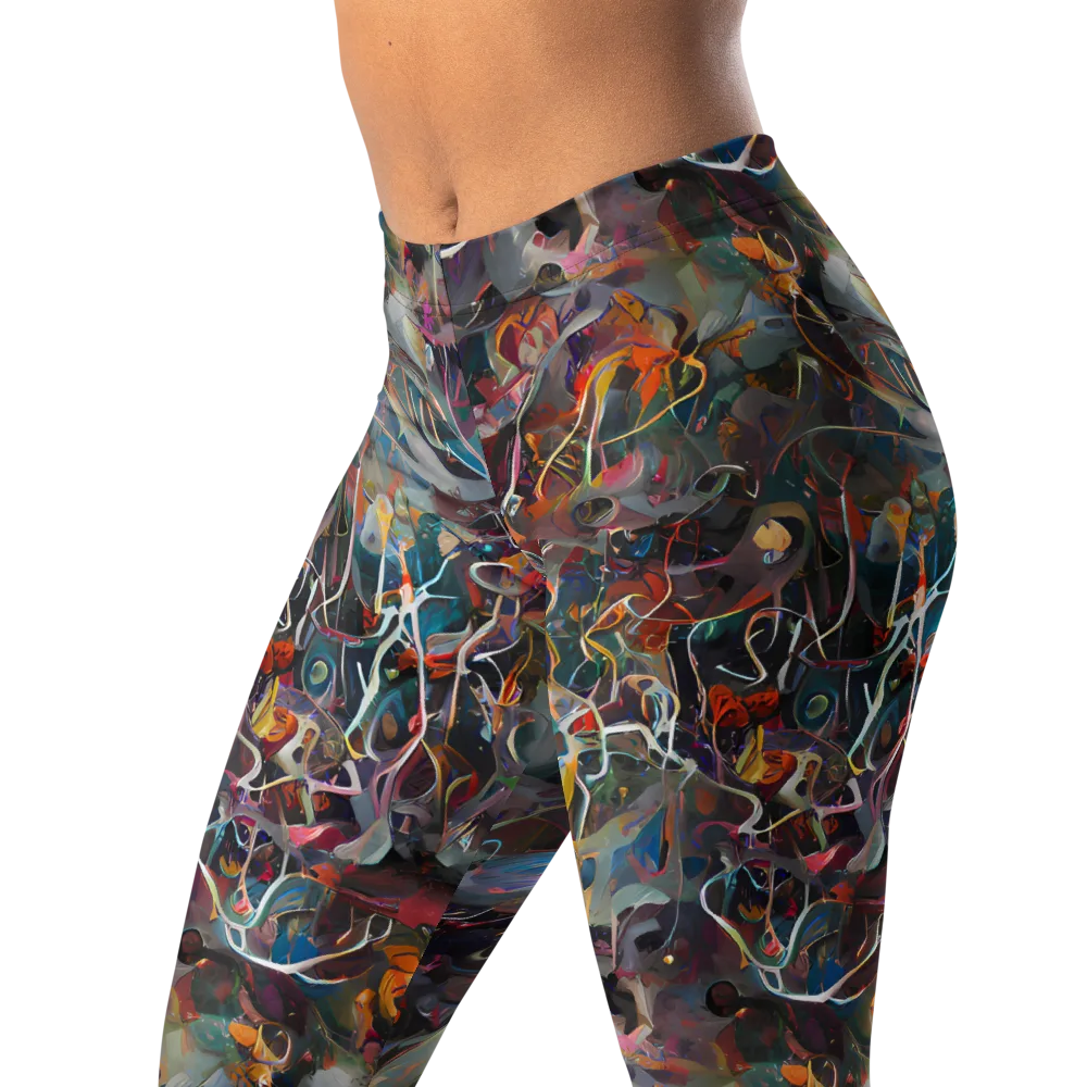 Chromatic Entanglement on Leggings — Left Front