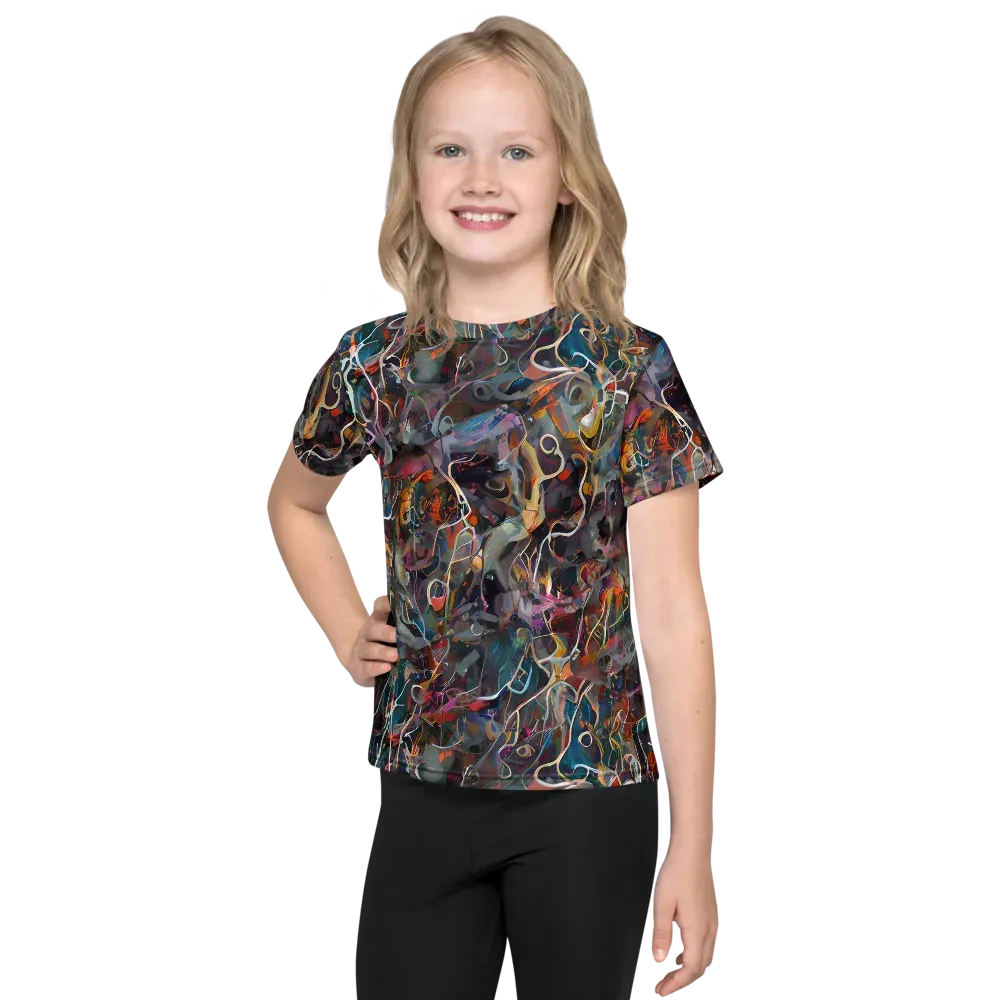 Chromatic Entanglement on Kids Crew Neck T-Shirt — Front