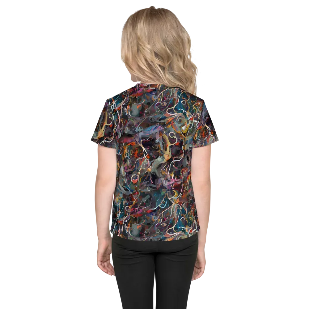 Chromatic Entanglement on Kids Crew Neck T-Shirt — Back
