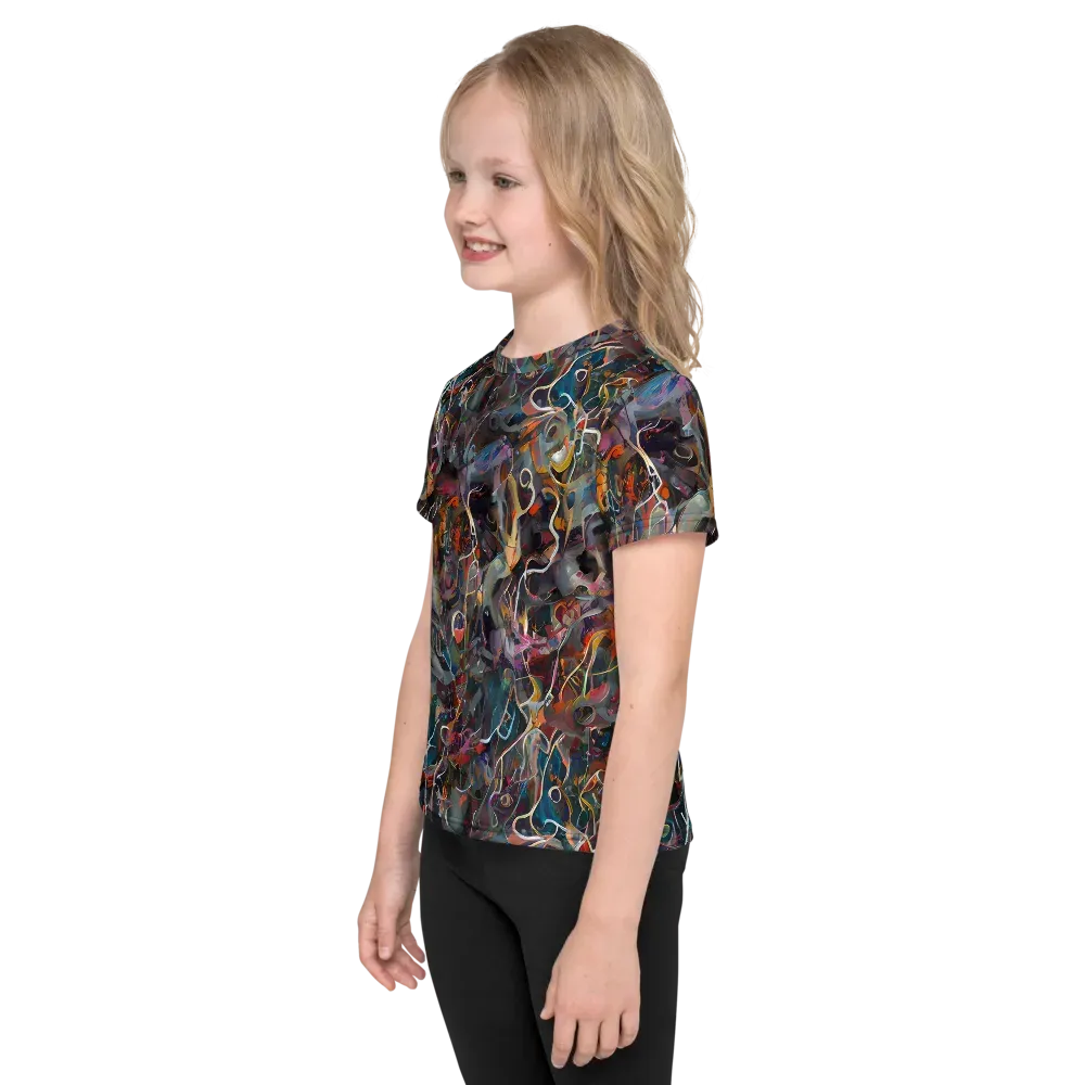 Chromatic Entanglement on Kids Crew Neck T-Shirt — Left