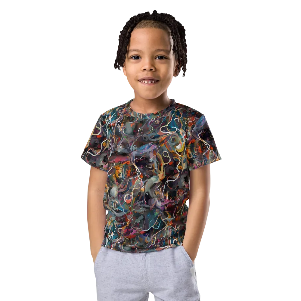 Chromatic Entanglement on Kids Crew Neck T-Shirt — Front