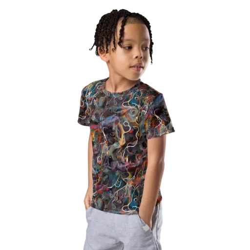Chromatic Entanglement on a Kids Crew Neck T-Shirt