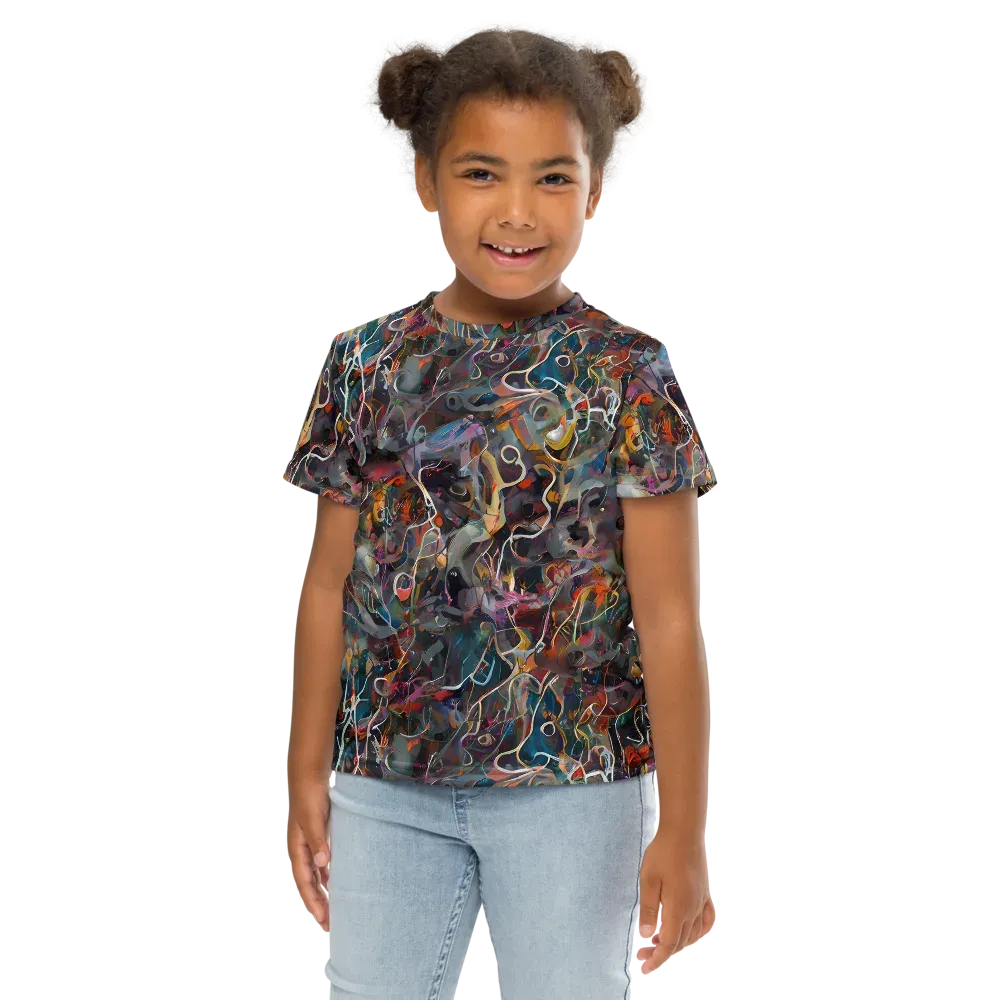 Chromatic Entanglement on Kids Crew Neck T-Shirt — Front