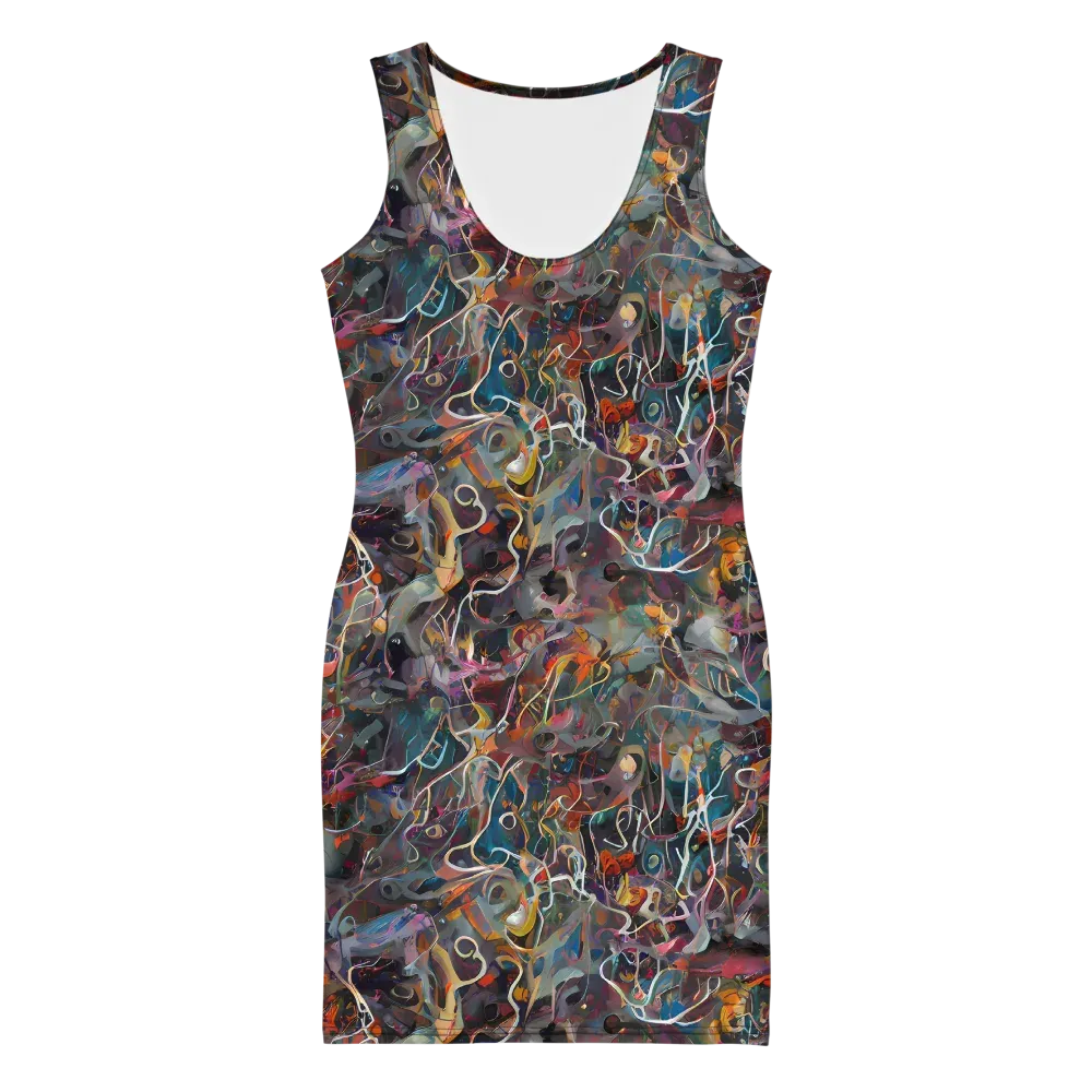 Chromatic Entanglement on Bodycon Dress — Front
