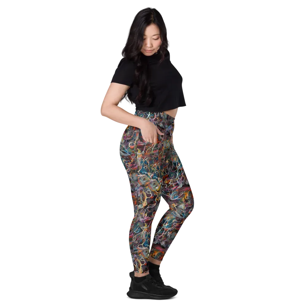 Chromatic Entanglement on Leggings with Pockets — Right