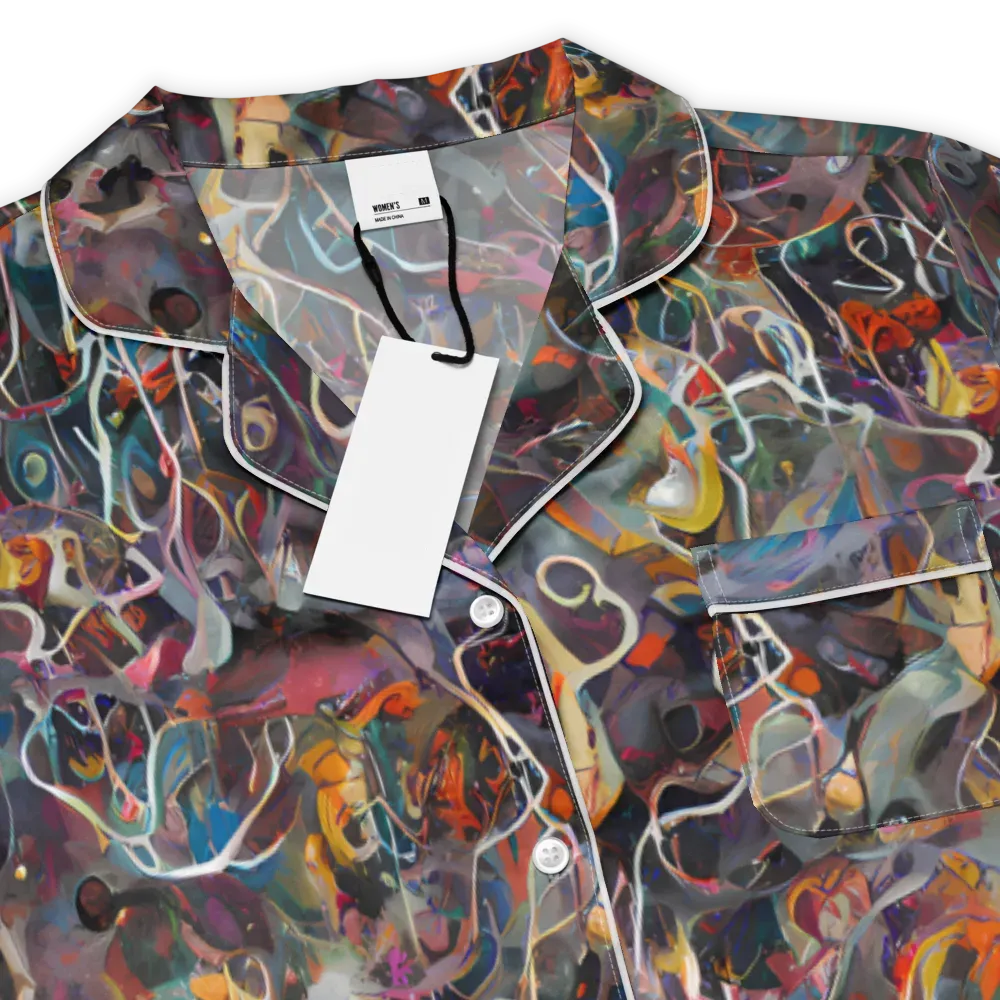 Chromatic Entanglement on Women's Short Sleeve Pajama Top — Product details