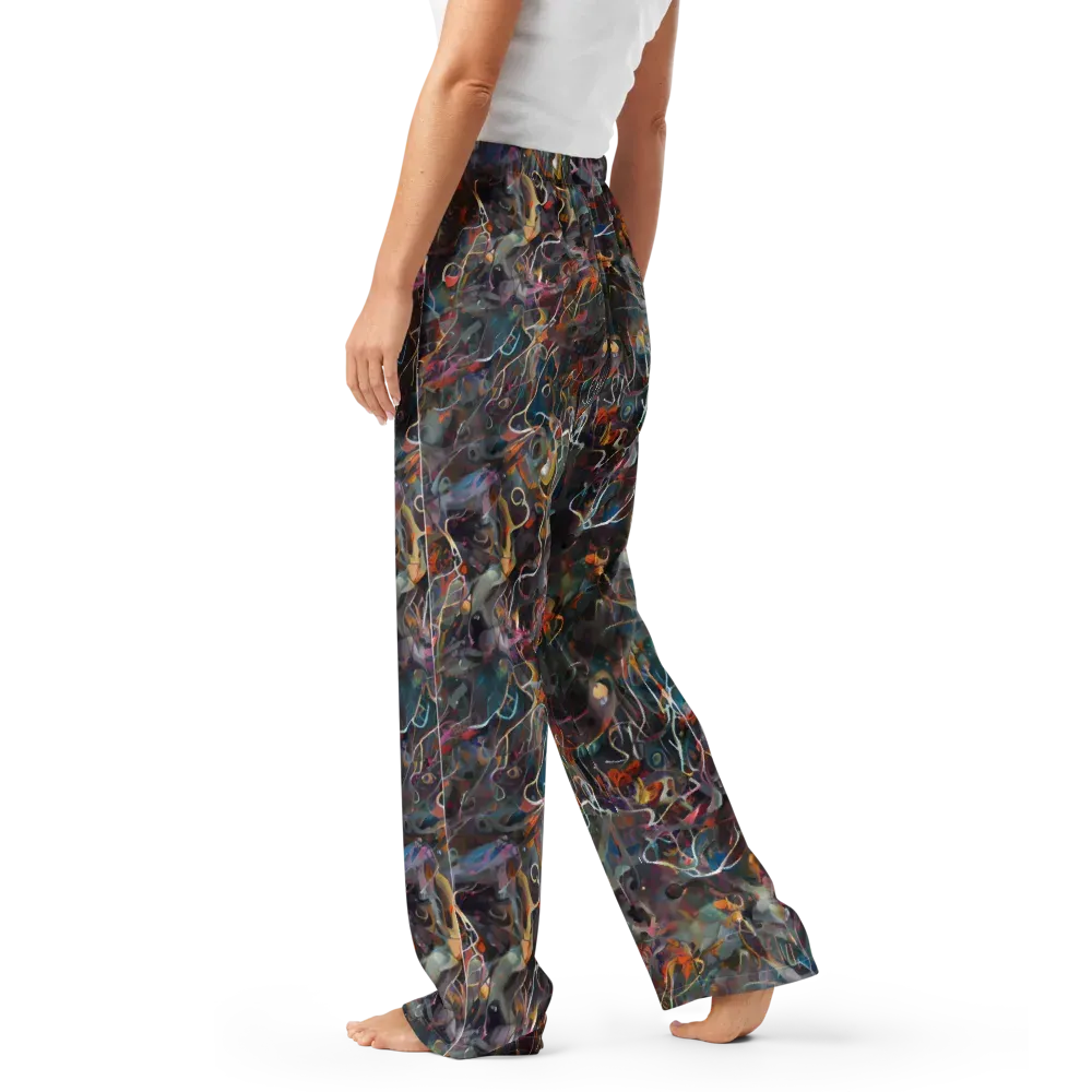 Chromatic Entanglement on Women's Pajama Pants — Left