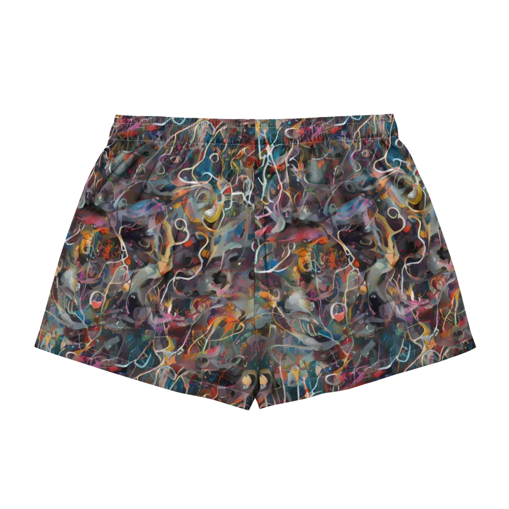 Chromatic Entanglement on Women's Pajama Shorts — Back