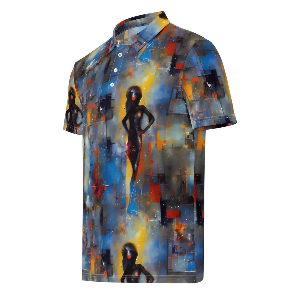 Neoblock Fusion on Men's Slim Fit Polo Shirt — Left Front