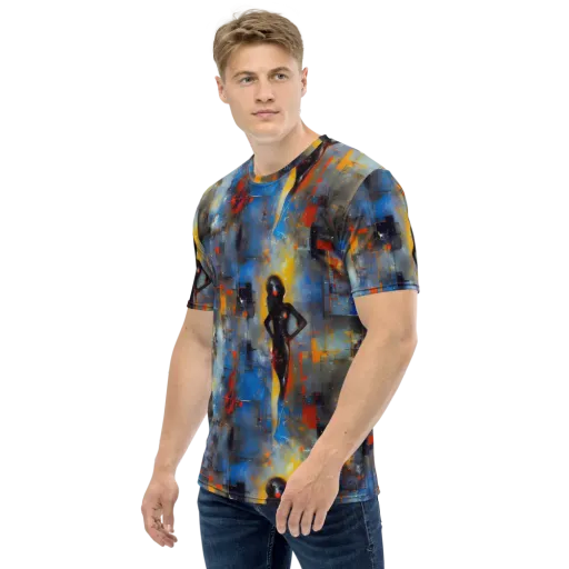 Neoblock Fusion on a Men's Crew Neck T-Shirt