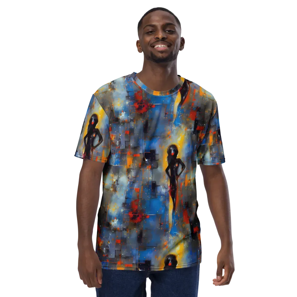 Neoblock Fusion on Men's Crew Neck T-Shirt — Front