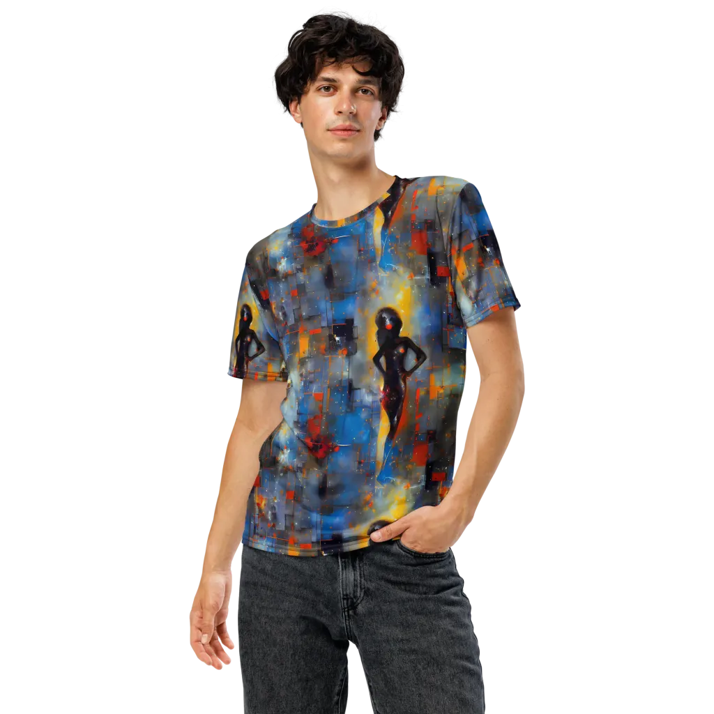 Neoblock Fusion on Men's Crew Neck T-Shirt — Front