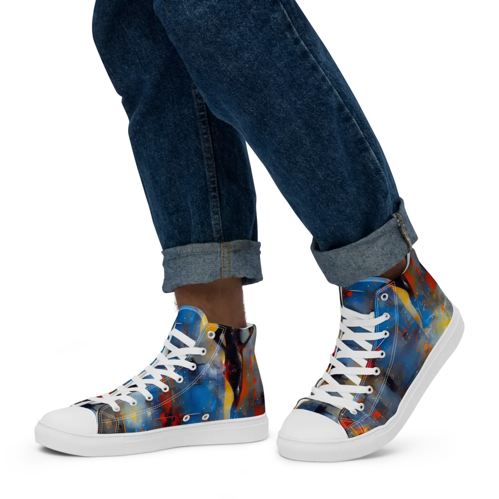Neoblock Fusion on Men's High Top Canvas Shoes — Left