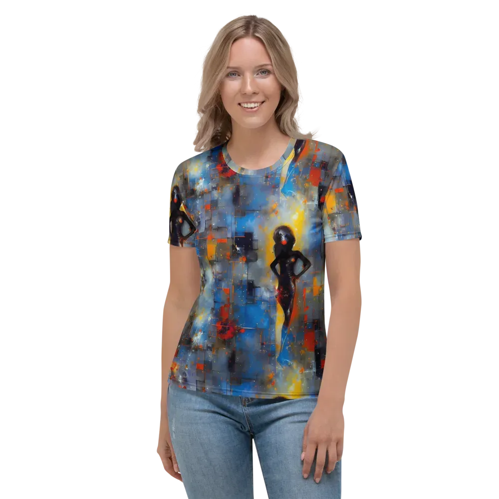 Neoblock Fusion on Women's Crew Neck T-Shirt — Front