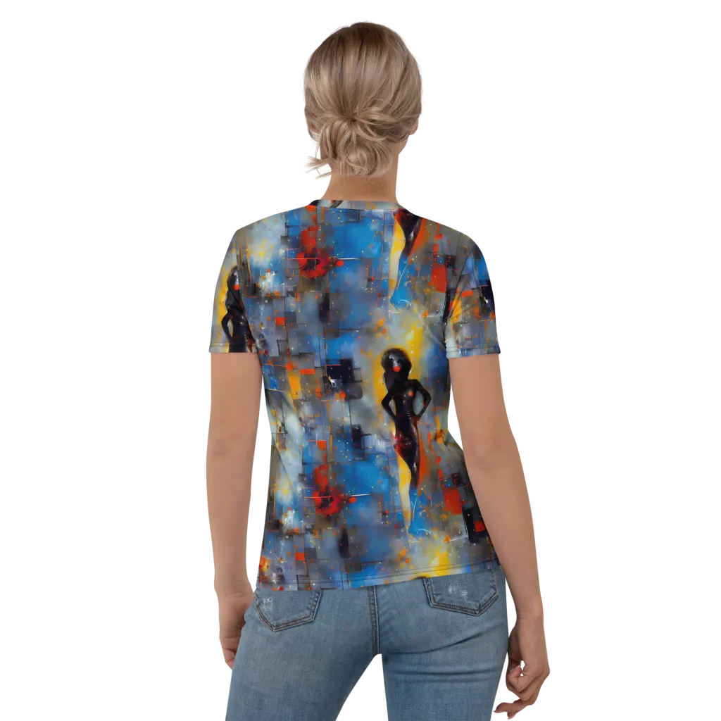 Neoblock Fusion on Women's Crew Neck T-Shirt — Back