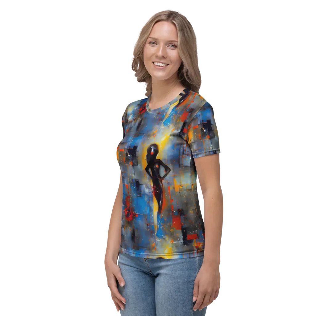 Neoblock Fusion on Women's Crew Neck T-Shirt — Left