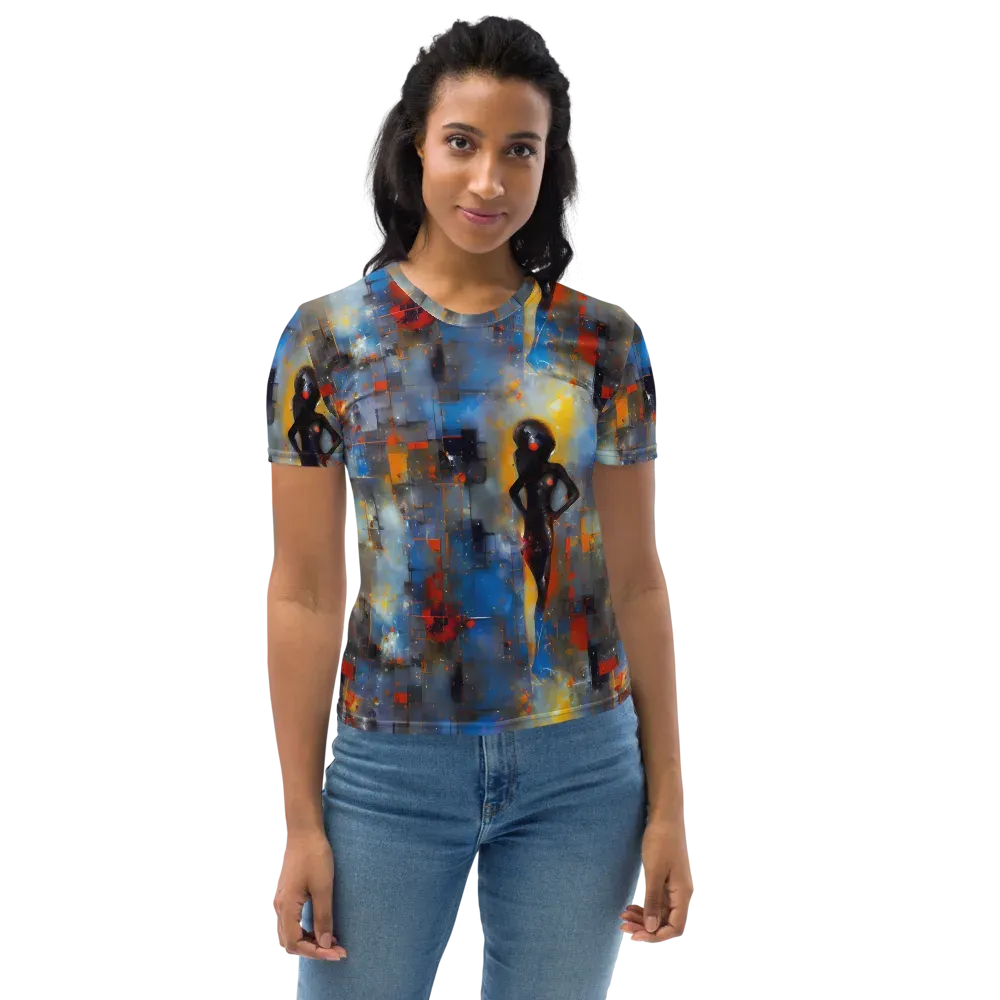 Neoblock Fusion on Women's Crew Neck T-Shirt — Front