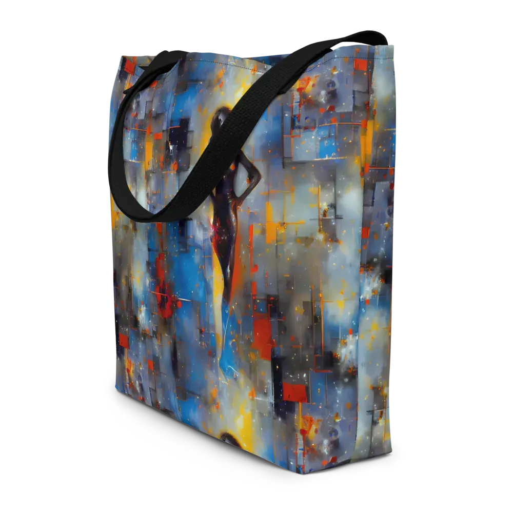 Neoblock Fusion on Large Tote Bag W/ Pocket — Front