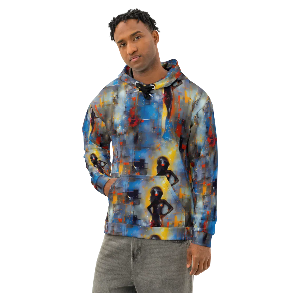 Neoblock Fusion on Cotton Hoodie — Left Front