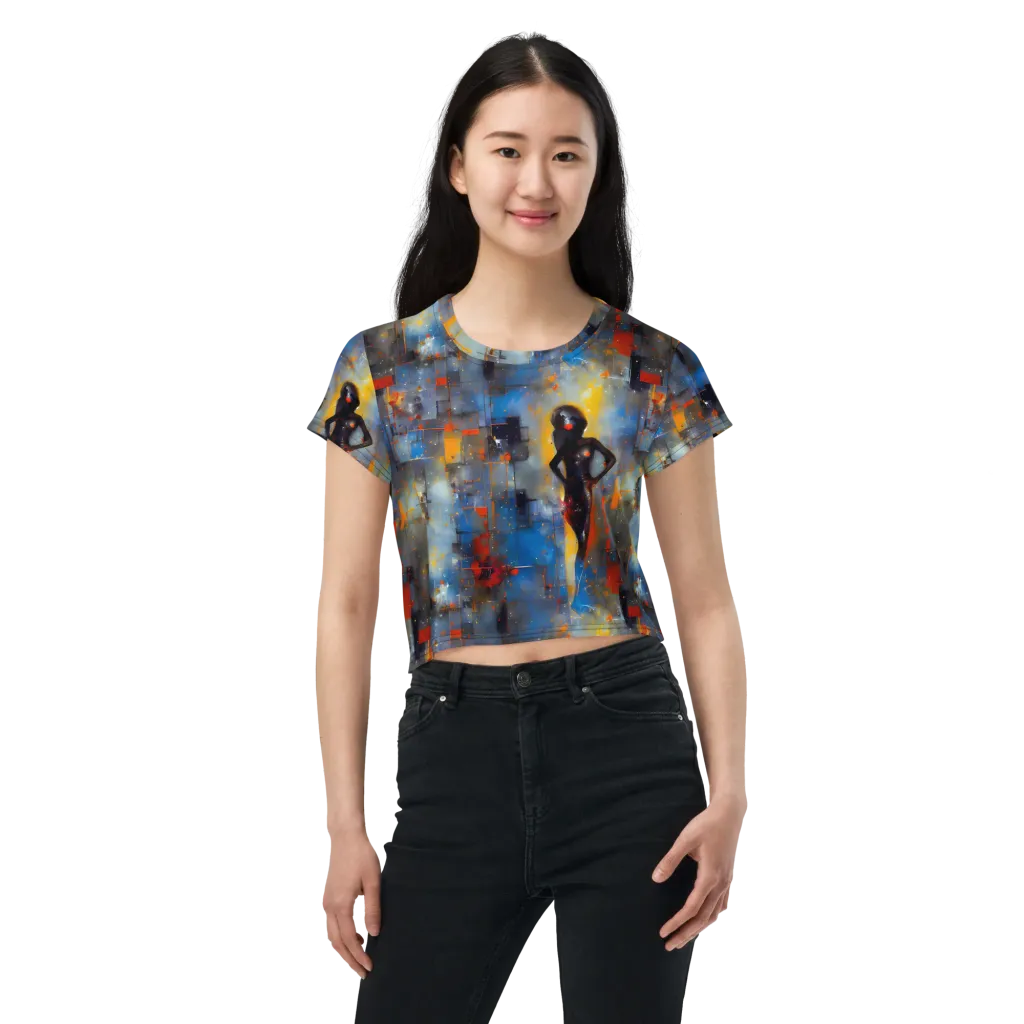 Neoblock Fusion on Crop Tee — Front
