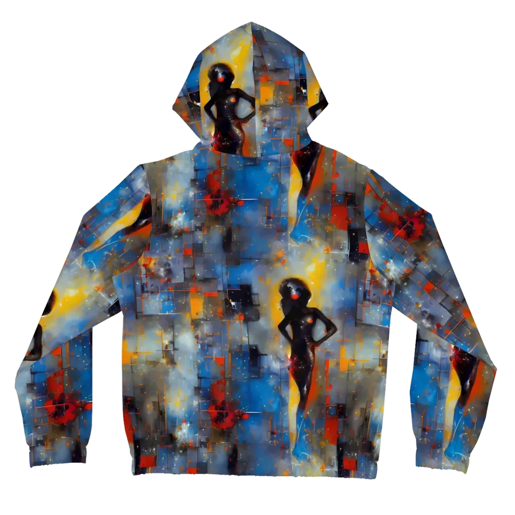 Neoblock Fusion on Women's Full-Zip Hoodie — Back
