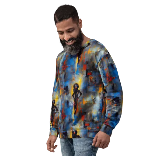 Neoblock Fusion on a Sweatshirt