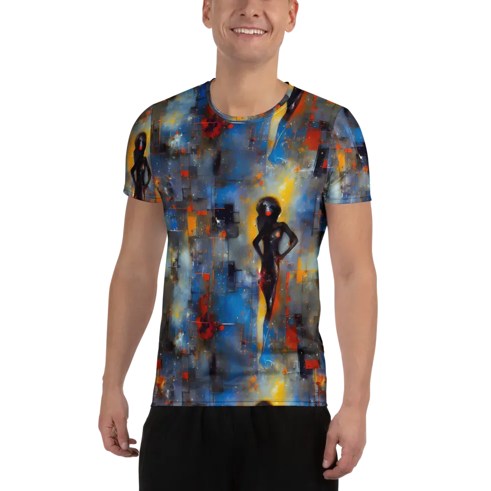 Neoblock Fusion on Men's Athletic T-Shirt — Front