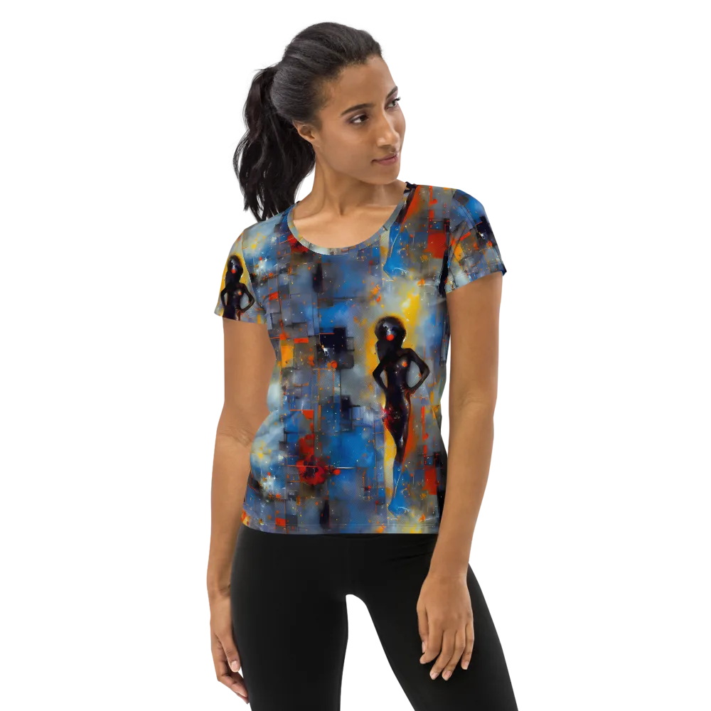Neoblock Fusion on Women's Athletic T-Shirt — Front