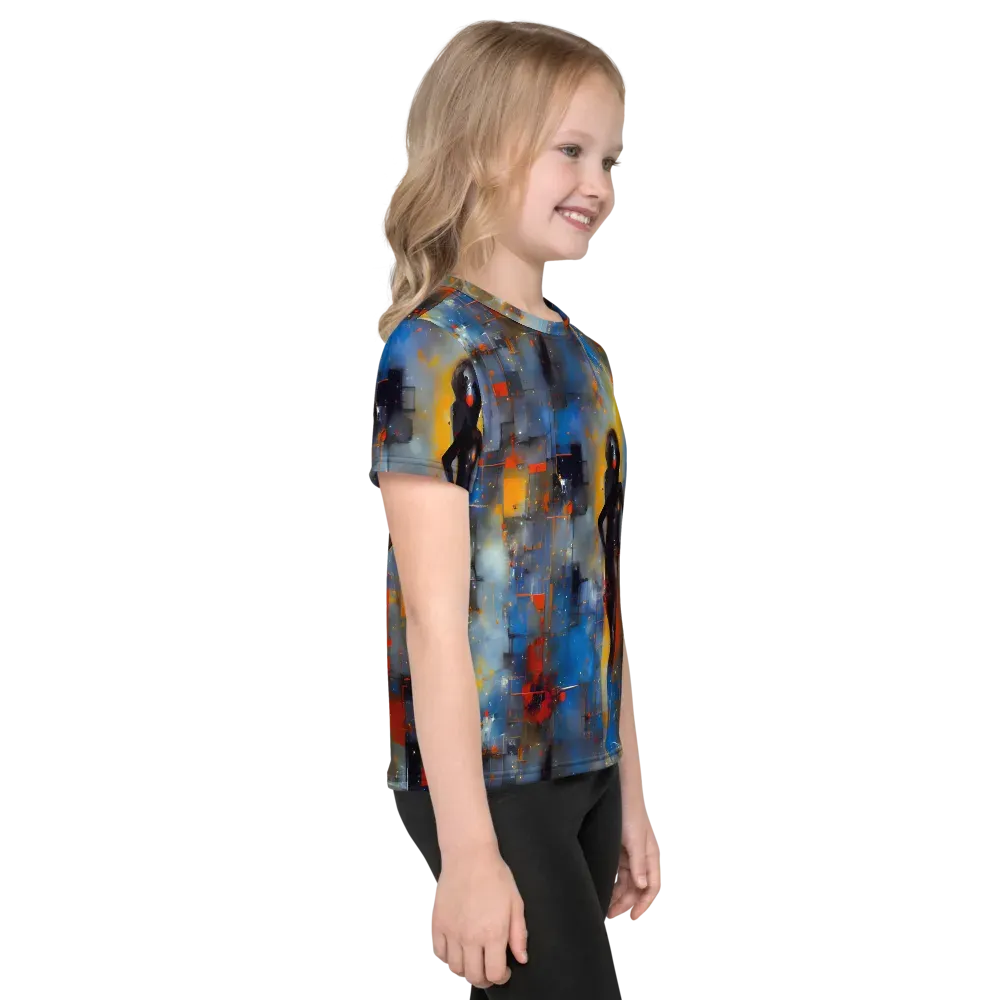 Neoblock Fusion on Kids Crew Neck T-Shirt — Right