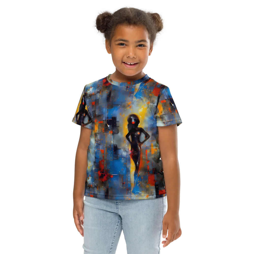 Neoblock Fusion on Kids Crew Neck T-Shirt — Front
