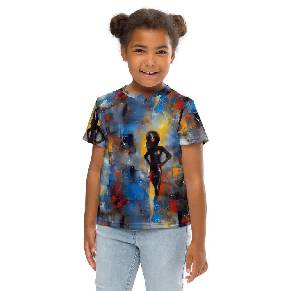 Neoblock Fusion on Kids Crew Neck T-Shirt — Front