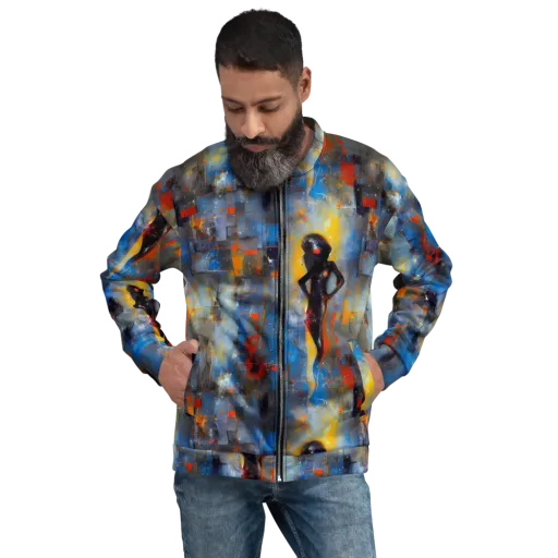 Neoblock Fusion on a Bomber Jacket