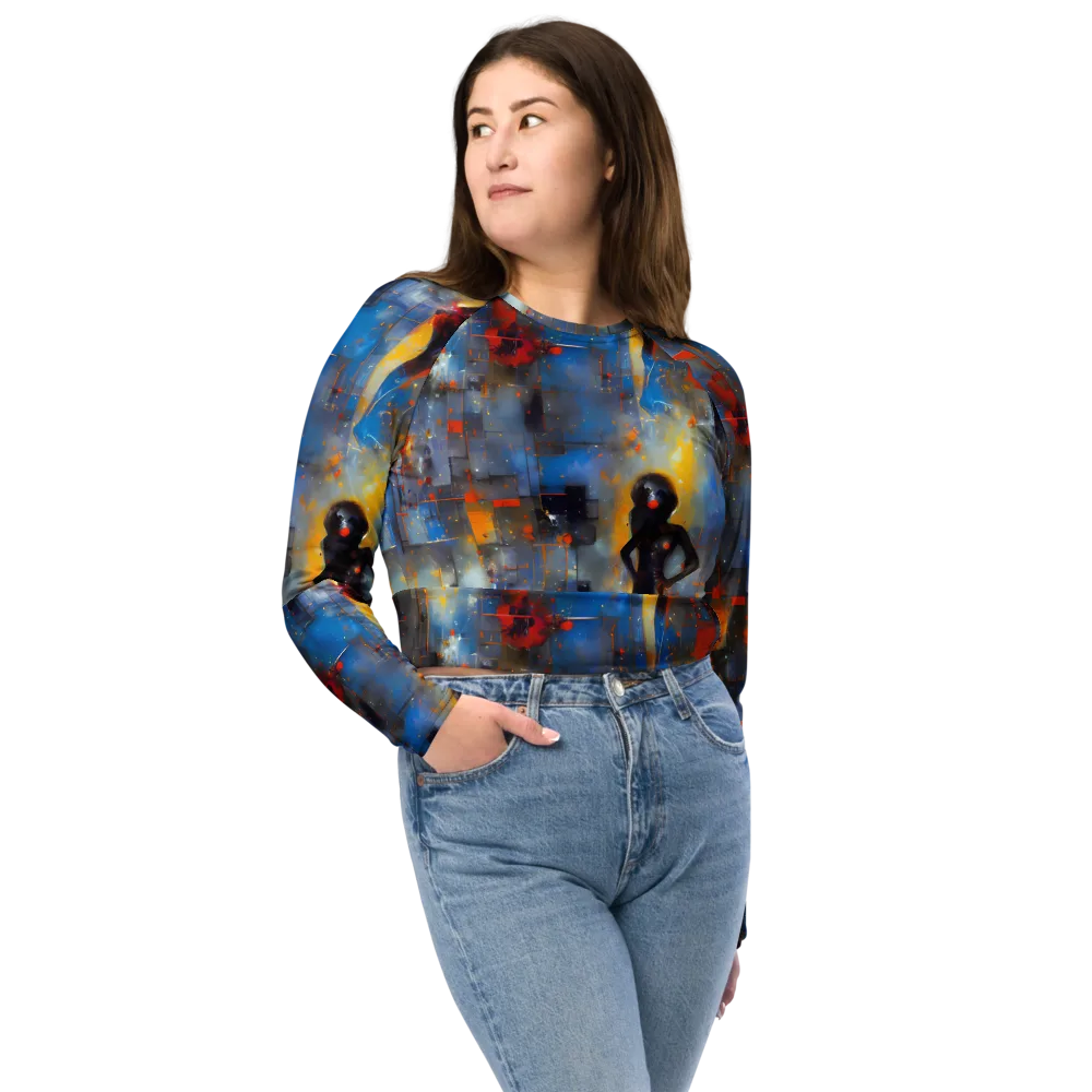 Neoblock Fusion on Long Sleeve Crop Top — Front