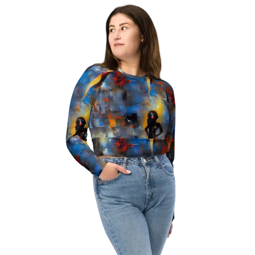 Neoblock Fusion on a Long Sleeve Crop Top