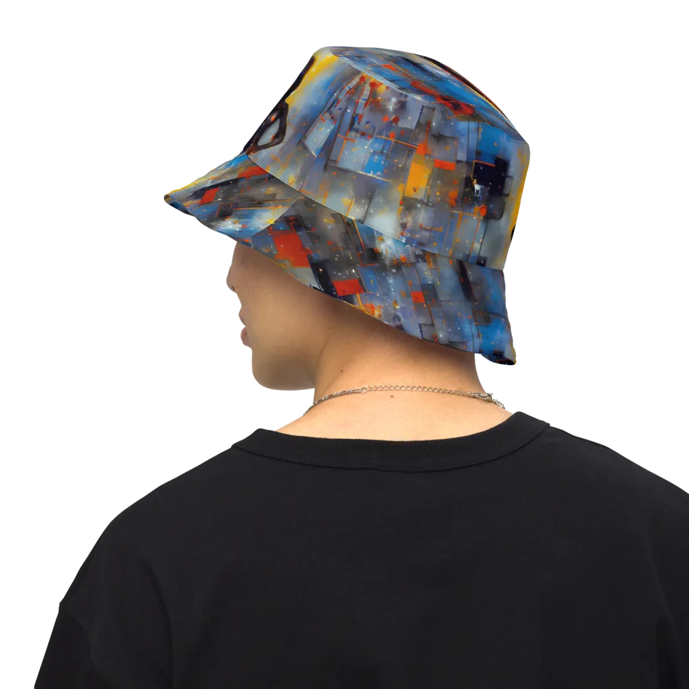Neoblock Fusion on Reversible Bucket Hat — Back Inside