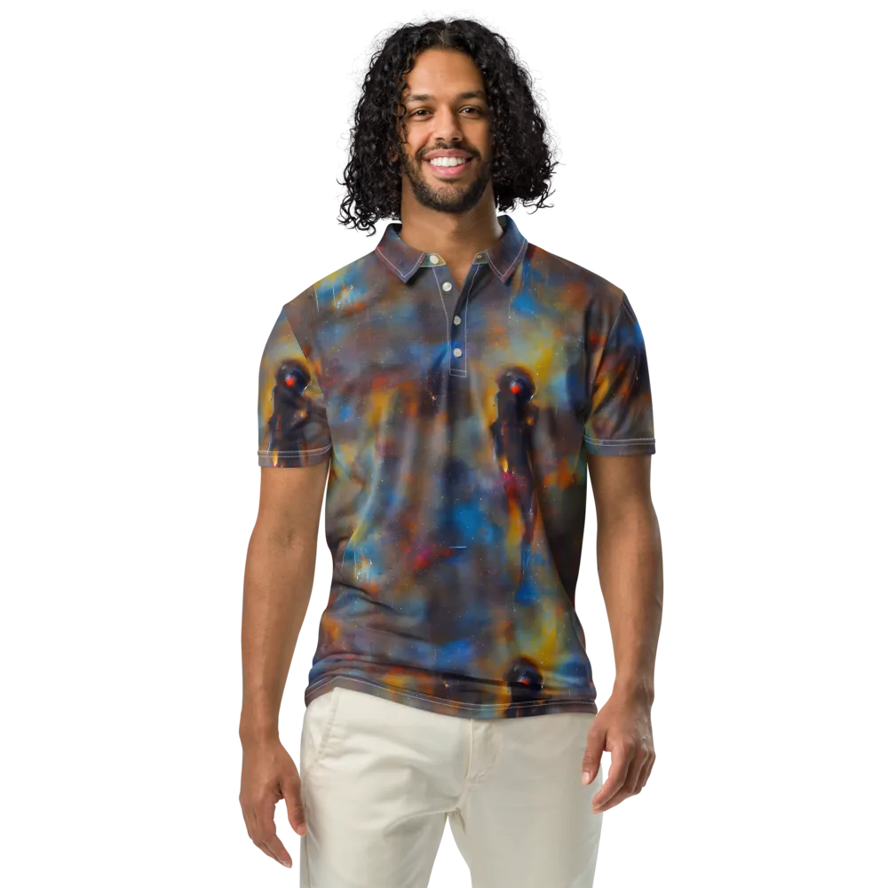 Vivid Whisper on Men's Slim Fit Polo Shirt — Front
