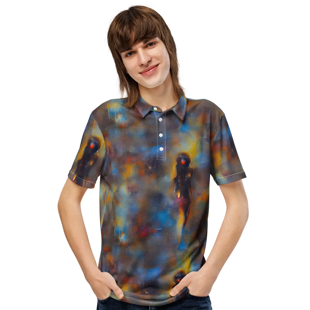 Vivid Whisper on Men's Slim Fit Polo Shirt — Front