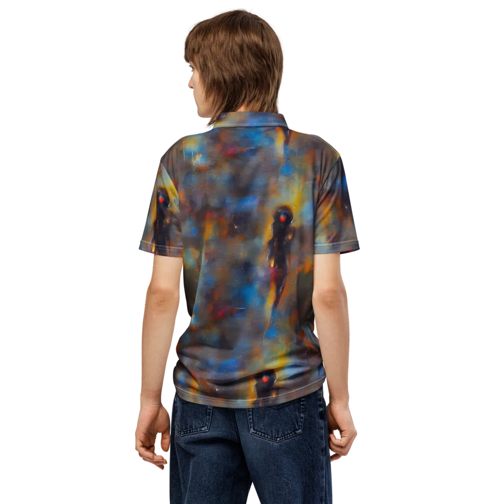 Vivid Whisper on Men's Slim Fit Polo Shirt — Back