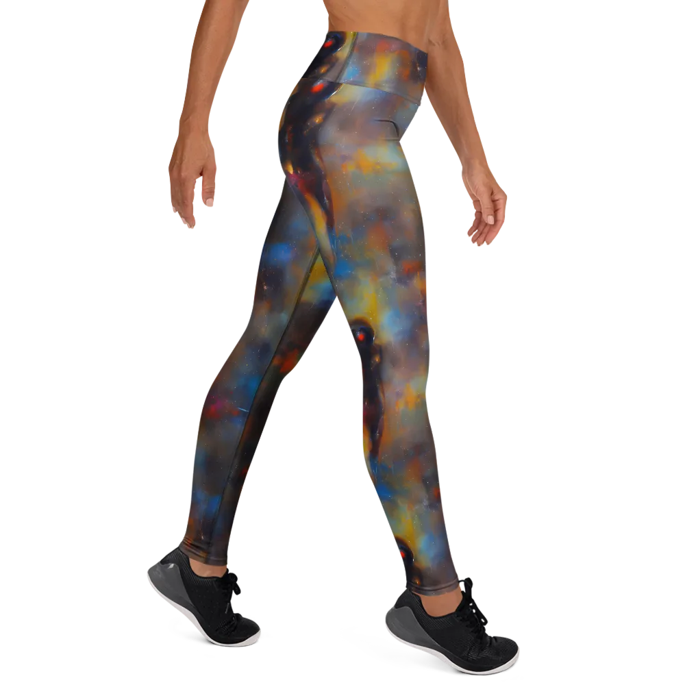 Vivid Whisper on Yoga Leggings — Right