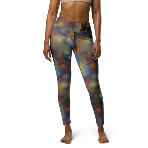 Vivid Whisper on a Yoga Leggings
