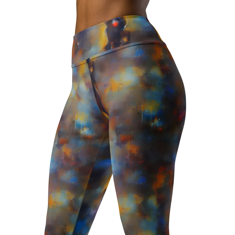 Vivid Whisper on Yoga Leggings — Left Front