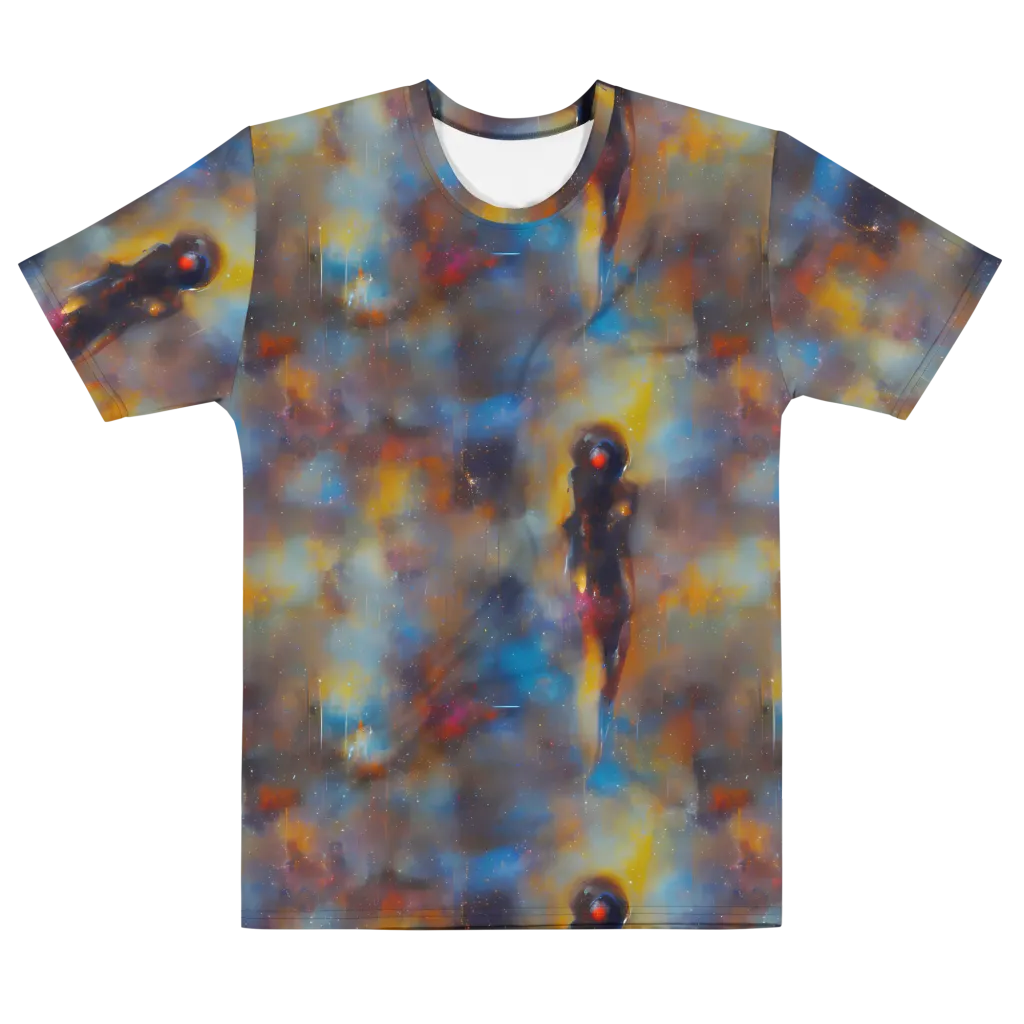 Vivid Whisper on Men's Cotton Crew Neck T-Shirt — Front