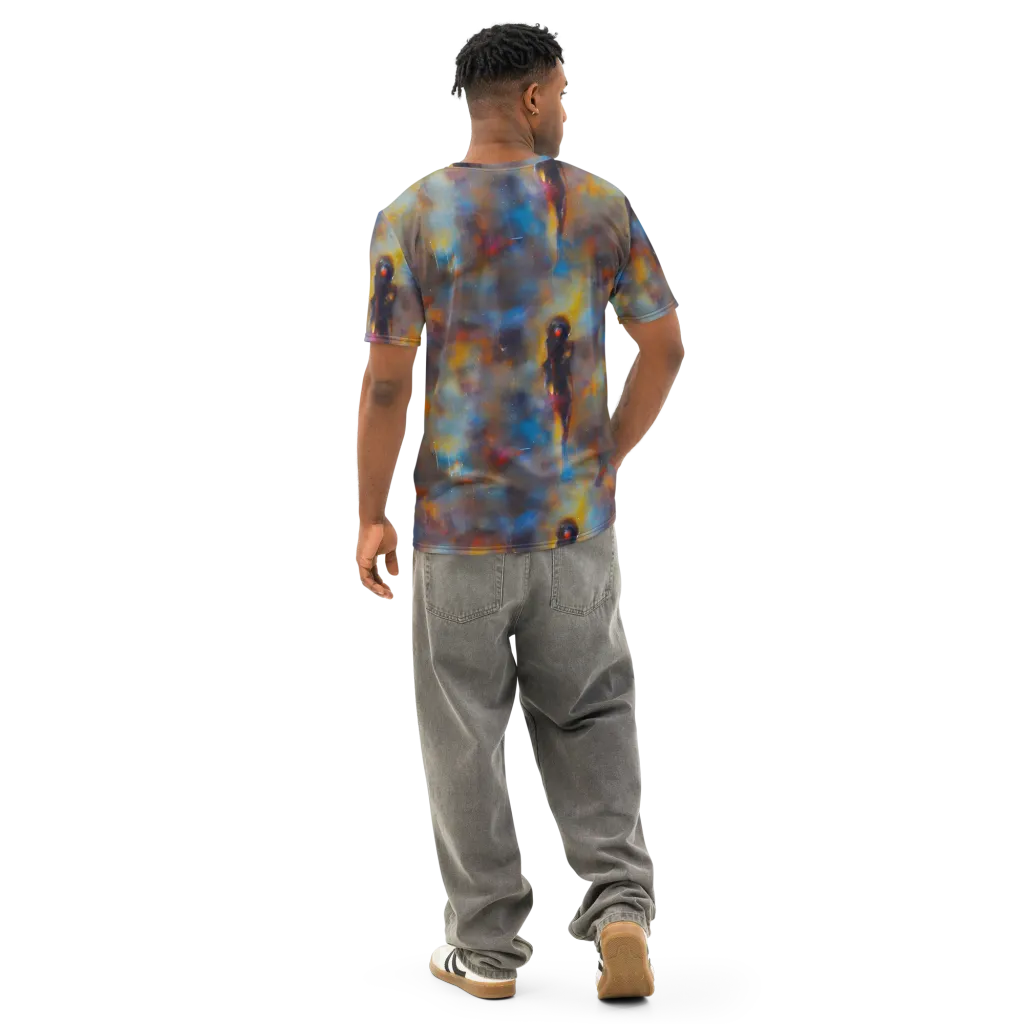 Vivid Whisper on Men's Cotton Crew Neck T-Shirt — Back